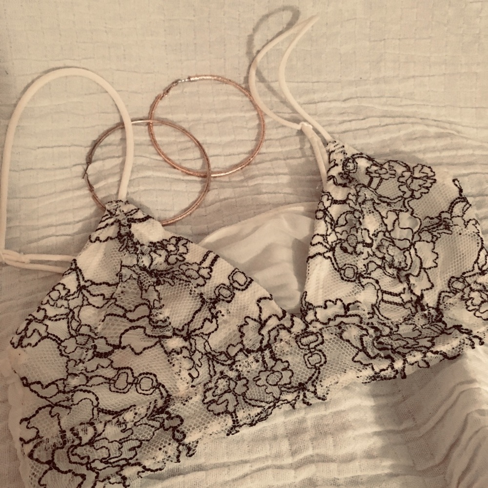 black & white bralette